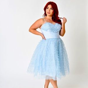 Unique Vintage Baby blue Cupcake” Dress NWT